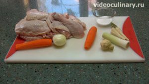 Ингредиенты Куринный суп с клёцками