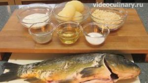 Ингредиенты Карп, запечённый в сметанном соусе