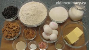 Ингредиенты Кулич