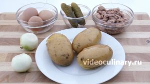 Ингредиенты Картофельный салат с тунцом