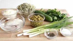Ингредиенты Салат из риса с курицей