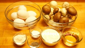 Ингредиенты Омлет с шампиньонами