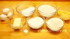 Ингредиенты Тарт с ананасом и кокосом