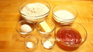 Ингредиенты Пирожки с яблочным повидлом