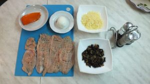 Ингредиенты Рулетики куриные с грибами и сыром